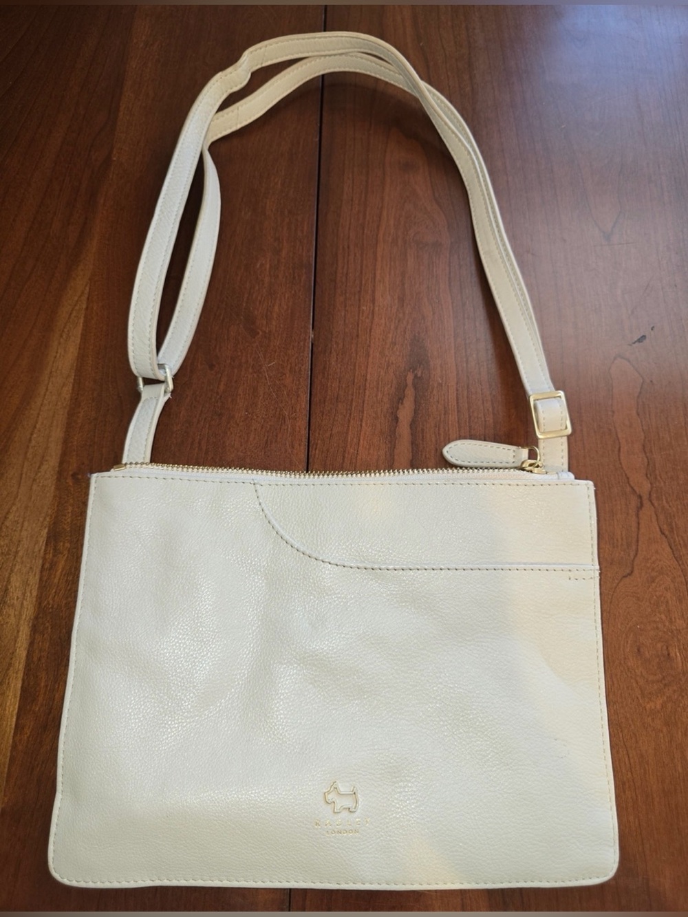 Radley London Pockets Medium Leather Crossbody Bag White Cream